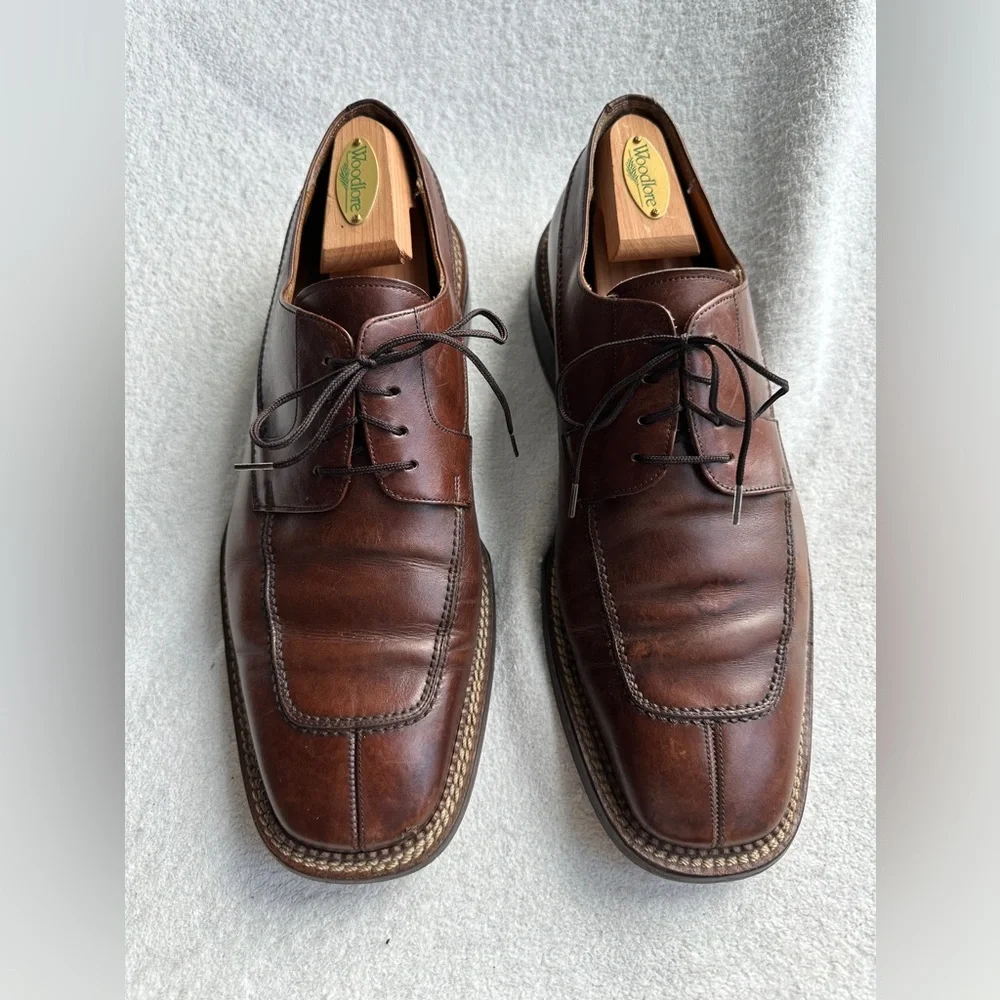 Mezlan Split-Toe Apron Leather Oxfords  Brown dress shoes‎ 11 M